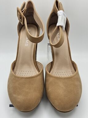 NIB J. Adams Cuppy Heels In Natural Vegan Nubuck Size 7